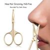 imageLIVINGO Premium Curved and Rounded Nose Hair Scissors for Men 2 PC Set Nail Cuticle Manicure Scissors Shears Kit for BeardMustache Ear Facial Hair Eyebrows Eyelashes for WomenG  Nose Curved Scissors
