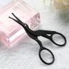imageLIVINGO Premium Curved and Rounded Nose Hair Scissors for Men 2 PC Set Nail Cuticle Manicure Scissors Shears Kit for BeardMustache Ear Facial Hair Eyebrows Eyelashes for WomenStork B  Nose Straight Scissors