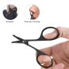 imageLIVINGO Premium Curved and Rounded Nose Hair Scissors for Men 2 PC Set Nail Cuticle Manicure Scissors Shears Kit for BeardMustache Ear Facial Hair Eyebrows Eyelashes for WomenCurved