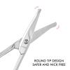 imageLIVINGO Premium Curved and Rounded Nose Hair Scissors for Men 2 PC Set Nail Cuticle Manicure Scissors Shears Kit for BeardMustache Ear Facial Hair Eyebrows Eyelashes for WomenS  Nose Curved Scissors