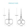 imageLIVINGO Premium Curved and Rounded Nose Hair Scissors for Men 2 PC Set Nail Cuticle Manicure Scissors Shears Kit for BeardMustache Ear Facial Hair Eyebrows Eyelashes for WomenS  Nose Straight  Nail Curved Scissors