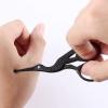 imageLIVINGO Premium Curved and Rounded Nose Hair Scissors for Men 2 PC Set Nail Cuticle Manicure Scissors Shears Kit for BeardMustache Ear Facial Hair Eyebrows Eyelashes for WomenStork B  Nose Straight Scissors