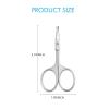 imageLIVINGO Premium Curved and Rounded Nose Hair Scissors for Men 2 PC Set Nail Cuticle Manicure Scissors Shears Kit for BeardMustache Ear Facial Hair Eyebrows Eyelashes for WomenS  Nose Curved Scissors