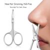 imageLIVINGO Premium Curved and Rounded Nose Hair Scissors for Men 2 PC Set Nail Cuticle Manicure Scissors Shears Kit for BeardMustache Ear Facial Hair Eyebrows Eyelashes for WomenS  Nose Curved Scissors