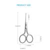 imageLIVINGO Premium Curved and Rounded Nose Hair Scissors for Men 2 PC Set Nail Cuticle Manicure Scissors Shears Kit for BeardMustache Ear Facial Hair Eyebrows Eyelashes for WomenS  Nose Straight Scissors