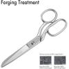 imageLIVINGO Professional Fabric Sewing Scissors Multipurpose Heavy Duty Forged Stainless Steel Sharp Bent Blade Dressmaker Classic Cutting Leather Cloth Tailor Shears for Home  8 inch GoldAsilver