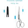 imageLIVINGO Professional Fabric Sewing Scissors Multipurpose Heavy Duty Forged Stainless Steel Sharp Bent Blade Dressmaker Classic Cutting Leather Cloth Tailor Shears for Home  8 inch GoldAsilver