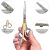 imageLIVINGO Professional Pet Grooming Scissors for Cats ampamp Dogs Titanium Coated Safe Rounded Tip and Micro Serrated Trimming Shears for Animal Face Nose Ear and Paw Hair 2 Pack 65 inch