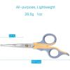 imageLIVINGO Professional Pet Grooming Scissors for Cats ampamp Dogs Titanium Coated Safe Rounded Tip and Micro Serrated Trimming Shears for Animal Face Nose Ear and Paw Hair 2 Pack 65 inch