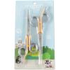 imageLIVINGO Professional Pet Grooming Scissors for Cats ampamp Dogs Titanium Coated Safe Rounded Tip and Micro Serrated Trimming Shears for Animal Face Nose Ear and Paw Hair 2 Pack 65 inch