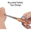 imageLIVINGO Professional Pet Grooming Scissors for Cats ampamp Dogs Titanium Coated Safe Rounded Tip and Micro Serrated Trimming Shears for Animal Face Nose Ear and Paw Hair 2 Pack 65 inch
