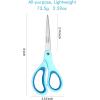 imageLIVINGO Scissors All Purpose  Titanium Coated Heavy Duty Sharp Stainless Steel Comfortable Shears for Office Home School Cutting Paper Fabric Sky Blue ampamp Pink ampamp White 3 PiecesSky Blue  Pink  White