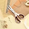 imageLIVINGO Scissors All Purpose  Titanium Coated Heavy Duty Sharp Stainless Steel Comfortable Shears for Office Home School Cutting Paper Fabric Sky Blue ampamp Pink ampamp White 3 PiecesSky Blue  Dusty Pink  Beige