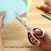 imageLIVINGO Scissors All Purpose  Titanium Coated Heavy Duty Sharp Stainless Steel Comfortable Shears for Office Home School Cutting Paper Fabric Sky Blue ampamp Pink ampamp White 3 PiecesSky Blue  Dusty Pink  Beige
