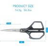 imageLIVINGO Scissors All Purpose for Office  3 Pack 8 Inch Sharp Stainless Steel Heavy Duty Fabric Paper Cutting Shears for Crafts Sewing School Home Use