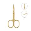 imageLIVINGO Sharp Curved Nail Cuticle Scissors Premium Stainless Steel Blade for Manicure Pedicure Fingernail Toenail Beauty Grooming Cutter with Case 35quot GoldNail Scissors82G