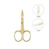 imageLIVINGO Sharp Curved Nail Cuticle Scissors Premium Stainless Steel Blade for Manicure Pedicure Fingernail Toenail Beauty Grooming Cutter with Case 35quot GoldPedicure Scissors84G