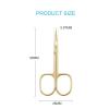 imageLIVINGO Sharp Curved Nail Cuticle Scissors Premium Stainless Steel Blade for Manicure Pedicure Fingernail Toenail Beauty Grooming Cutter with Case 35quot GoldManicure Scissors81G