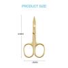imageLIVINGO Sharp Curved Nail Cuticle Scissors Premium Stainless Steel Blade for Manicure Pedicure Fingernail Toenail Beauty Grooming Cutter with Case 35quot GoldPedicure Scissors84G