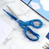 imageLIVINGO Sharp Scissors All Purpose 8 Inch Gradient Green Stainless Steel Comfort Grip Shears for Cutting Fabric Paper Ribbon in Office or HomeBlue