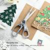 imageLIVINGO Sharp Scissors All Purpose 8 Inch Gradient Green Stainless Steel Comfort Grip Shears for Cutting Fabric Paper Ribbon in Office or HomeMarble Grey