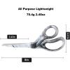 imageLIVINGO Sharp Scissors All Purpose 8 Inch Gradient Green Stainless Steel Comfort Grip Shears for Cutting Fabric Paper Ribbon in Office or HomeMarble Grey