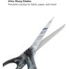 imageLIVINGO Sharp Scissors All Purpose 8 Inch Gradient Green Stainless Steel Comfort Grip Shears for Cutting Fabric Paper Ribbon in Office or HomeMarble Grey