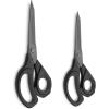 imageLIVINGO 2 Pack Premium Tailor Scissors Heavy Duty MultiPurpose Titanium Coating Forged Stainless Steel Sewing Fabric Leather Dressmaking Comfort Grip Shears Professional Crafting 85 ampamp 95INCHBlack