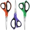 imageLIVINGO 3 Pack Sharp Scissors 85 inch Comfort Grip Scissors All Purpose for Office Stainless Steel Shears for Home Heavy Duty Cutting Fabric Sewing Paper School Crafting DIYPurpleGreenBlack