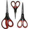 imageLIVINGO 3 Pack Titanium Scissors All Purpose  Non Stick Stainless Steel Sharp Scissors Set Heavy Duty for Office School Sewing Crafting Cutting Fabric Paper Comfortable Grip 5 7 ampamp 8