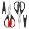 imageLIVINGO Kitchen Scissors 2 Pack 925quot Utility All Purpose Poultry Shears Heavy Duty Dishwasher Safe Come Apart Sharp Stainless Steel Cooking Food Scissors for Cutting Meat Chicken Vegetable FishA  Kitchen Scissors