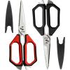 imageLIVINGO Kitchen Scissors 2 Pack 925quot Utility All Purpose Poultry Shears Heavy Duty Dishwasher Safe Come Apart Sharp Stainless Steel Cooking Food Scissors for Cutting Meat Chicken Vegetable FishE  Kitchen Shears