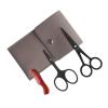 imageLIVINGO Sharp 45quot Mustache Scissors 35quot Round Tip Nose Hair Scissors Small Comb with Leather Pouch Stainless Steel Grooming Facial Scissors Kit BlackBlack
