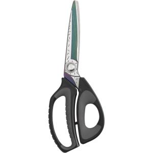 imageLIVINGO 10quot Multipurpose Heavy Duty Scissors Premium Titanium Coating Forged Stainless Steel Tool Industrial Shop Shears for Household Pruning Gardening Fabric RedBlackBlack