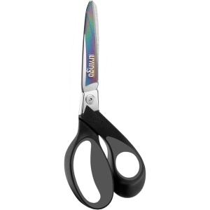 imageLIVINGO Industrial Scissors Heavy Duty 9quot Professional Multipurpose Shears Sharp Stainless Steel  Forged Titanium Coated Scissors for Fabric Sewing Carpet Craft Workshop Outdoor Home OfficeGrey