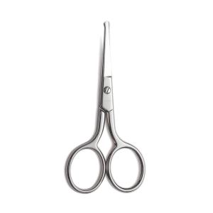 imageLIVINGO Premium Curved and Rounded Nose Hair Scissors for Men 2 PC Set Nail Cuticle Manicure Scissors Shears Kit for BeardMustache Ear Facial Hair Eyebrows Eyelashes for WomenS  Nose Straight Scissors