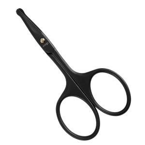 imageLIVINGO Premium Curved and Rounded Nose Hair Scissors for Men 2 PC Set Nail Cuticle Manicure Scissors Shears Kit for BeardMustache Ear Facial Hair Eyebrows Eyelashes for WomenCurved