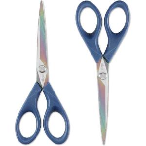 imageLIVINGO Scissors 7 Inch All Purpose Titanium Scissors Bulk 2 Pack LeftRight Handed Forged Stainless Steel Sharp Blade Shears Multipurpose for Home Offce School Student Sewing Fabric Craft Supplies