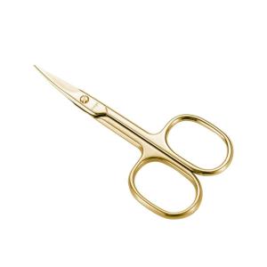 imageLIVINGO Sharp Curved Nail Cuticle Scissors Premium Stainless Steel Blade for Manicure Pedicure Fingernail Toenail Beauty Grooming Cutter with Case 35quot GoldNail Scissors82G
