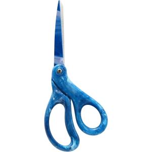 imageLIVINGO Sharp Scissors All Purpose 8 Inch Gradient Green Stainless Steel Comfort Grip Shears for Cutting Fabric Paper Ribbon in Office or HomeBlue