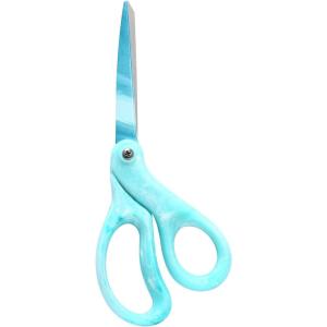 imageLIVINGO Sharp Scissors All Purpose 8 Inch Gradient Green Stainless Steel Comfort Grip Shears for Cutting Fabric Paper Ribbon in Office or HomeGreen
