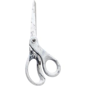 imageLIVINGO Sharp Scissors All Purpose 8 Inch Gradient Green Stainless Steel Comfort Grip Shears for Cutting Fabric Paper Ribbon in Office or HomeMarble White