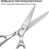 imageLIVINGO Tailor Fabric Sewing Scissors  8quot Professional Forged Stainless Steel Heavy Duty Metal Shears All Purpose Crafting Ultra Sharp Scissors for Dressmaking Upholstery Cloth Leather and Felt7 Inch
